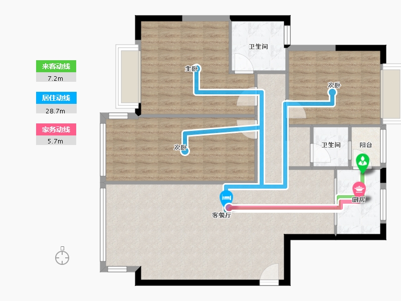 四川省-成都市-御府花都-104.00-户型库-动静线