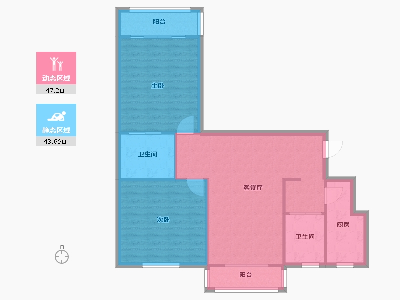 安徽省-宿州市-绿洲嘉园-92.00-户型库-动静分区