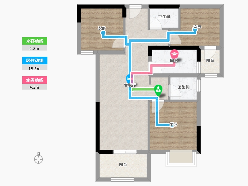 四川省-成都市-昊园阳光壹品-69.75-户型库-动静线