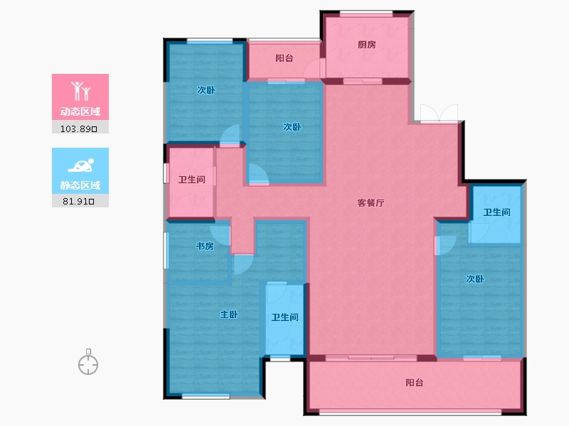 湖北省-恩施土家族苗族自治州-九洲别院-167.58-户型库-动静分区