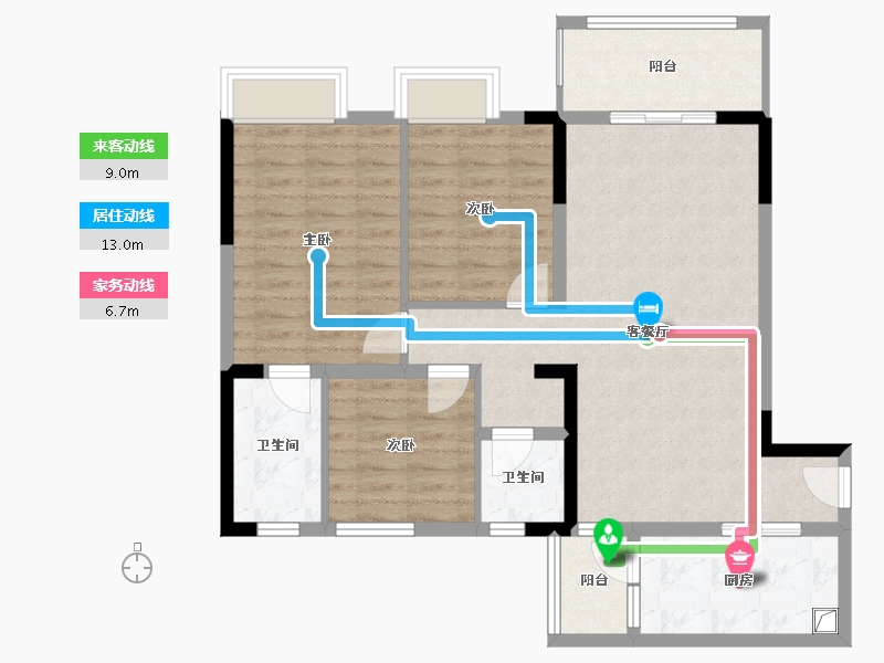 四川省-成都市-昊园阳光壹品-89.44-户型库-动静线