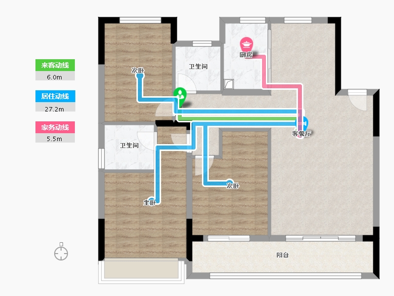 浙江省-湖州市-产投蓝城桂语兰庭-103.01-户型库-动静线