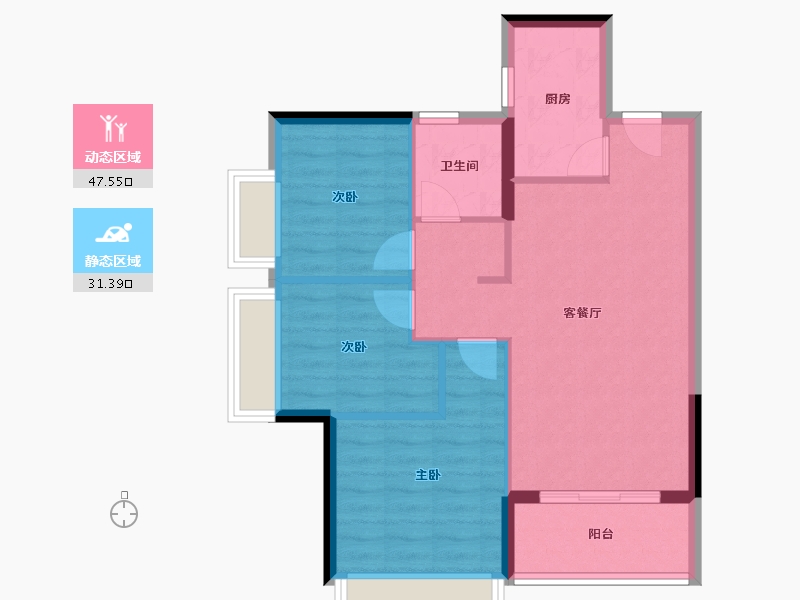 广东省-深圳市-天健和郡府-71.20-户型库-动静分区