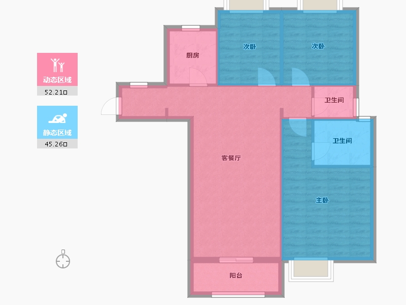 江西省-上饶市-建亨上东城(北区)-100.32-户型库-动静分区