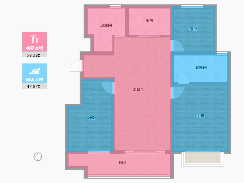 河北省-邯郸市-昱景华府-106.38-户型库-动静分区