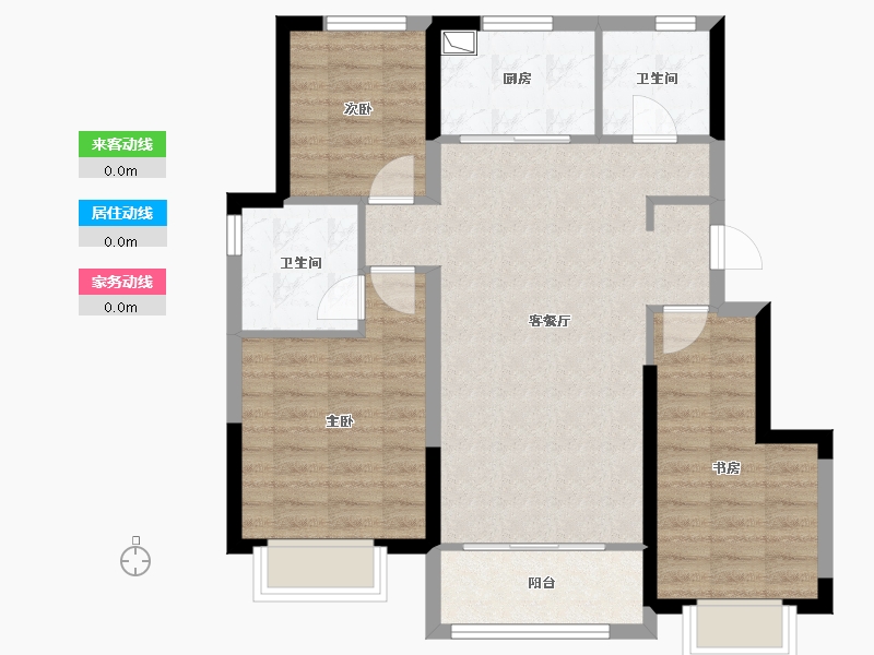 天津-天津市-大华国展公园世家-80.19-户型库-动静线