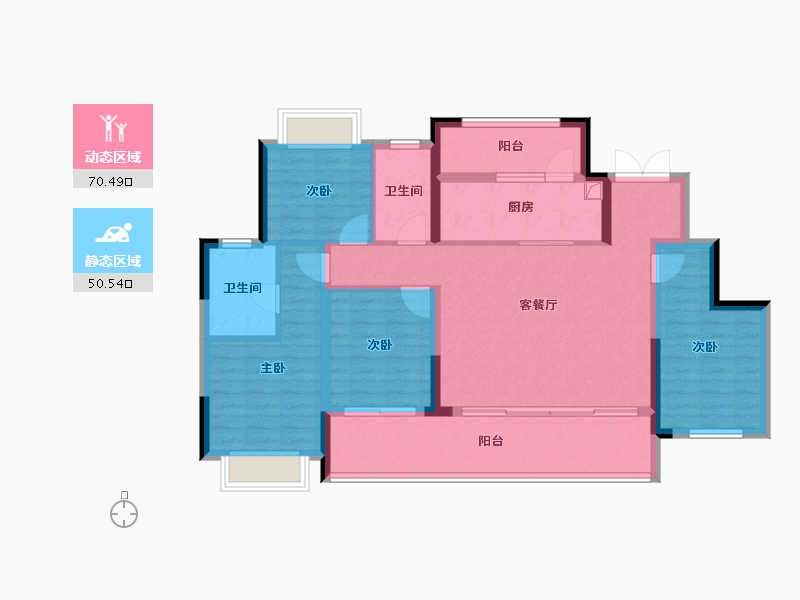 贵州省-贵阳市-融汇湖城一品-108.15-户型库-动静分区