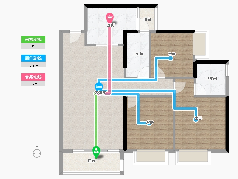 广东省-深圳市-京基·华樾-96.00-户型库-动静线