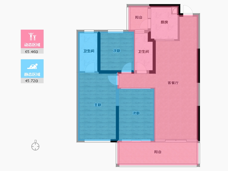 云南省-昆明市-邦泰·悦九章·彩云-100.22-户型库-动静分区