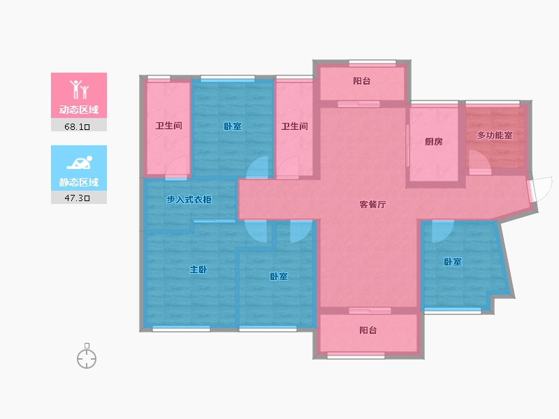 广东省-惠州市-晁佳御景湾-99.20-户型库-动静分区