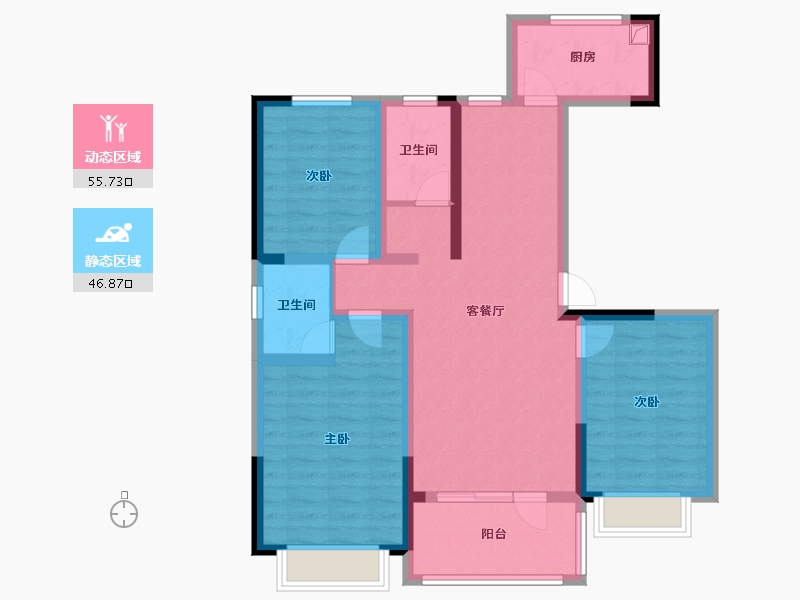 山东省-济宁市-景盛安邦-102.41-户型库-动静分区