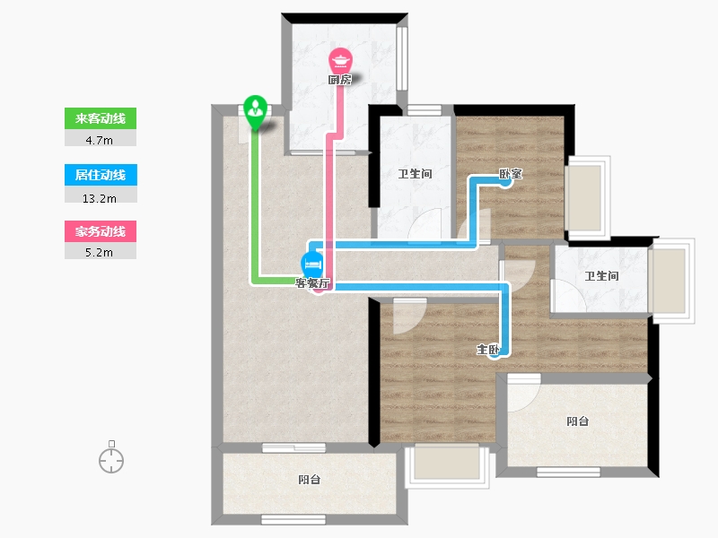 广东省-深圳市-京基·华樾-79.40-户型库-动静线