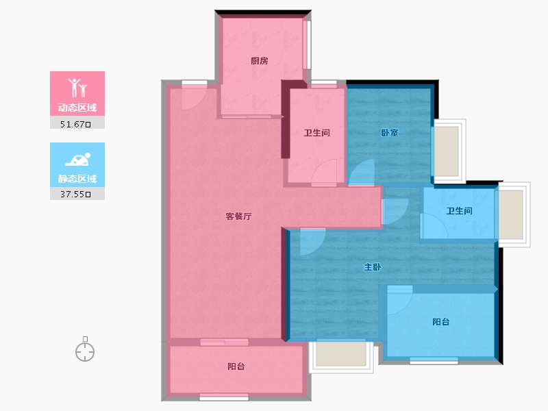 广东省-深圳市-京基·华樾-79.40-户型库-动静分区