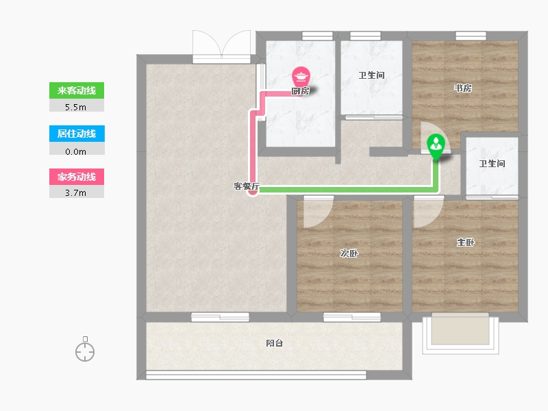 甘肃省-庆阳市-凤凰蓉境-71.66-户型库-动静线