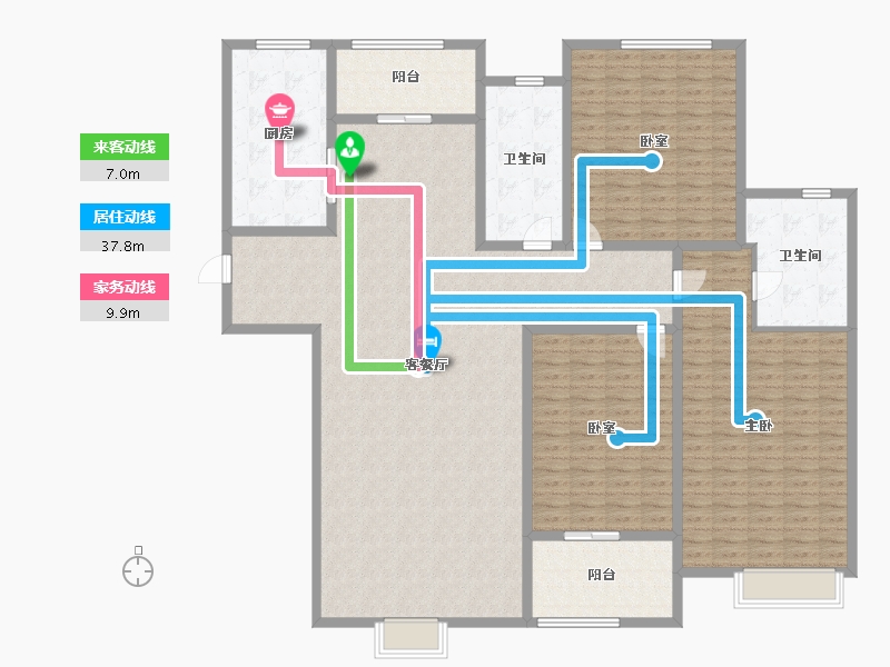 山东省-威海市-海景紫薇苑-209.00-户型库-动静线