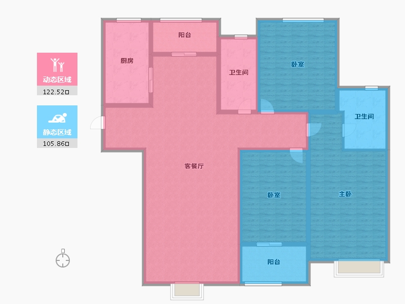 山东省-威海市-海景紫薇苑-209.00-户型库-动静分区