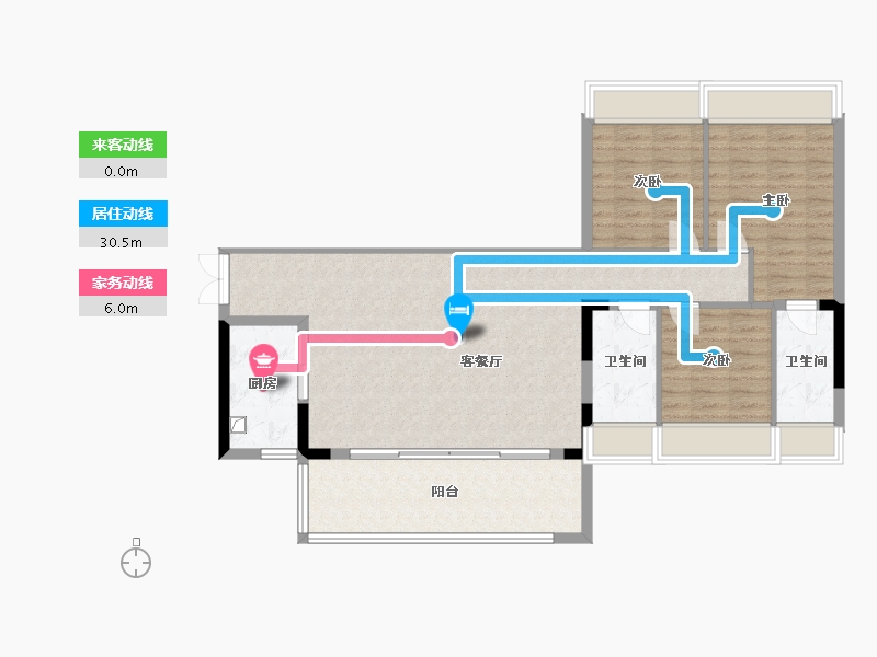 四川省-德阳市-碧桂园凤鸣星宸-104.00-户型库-动静线