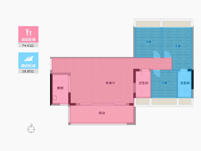 四川省-德阳市-碧桂园凤鸣星宸-104.00-户型库-动静分区