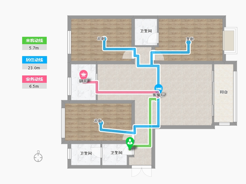 河南省-许昌市-颍河圣帝金苑-113.95-户型库-动静线