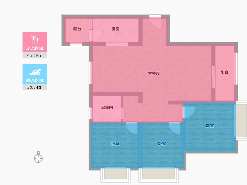 广东省-广州市-萝岗星河湾-80.00-户型库-动静分区