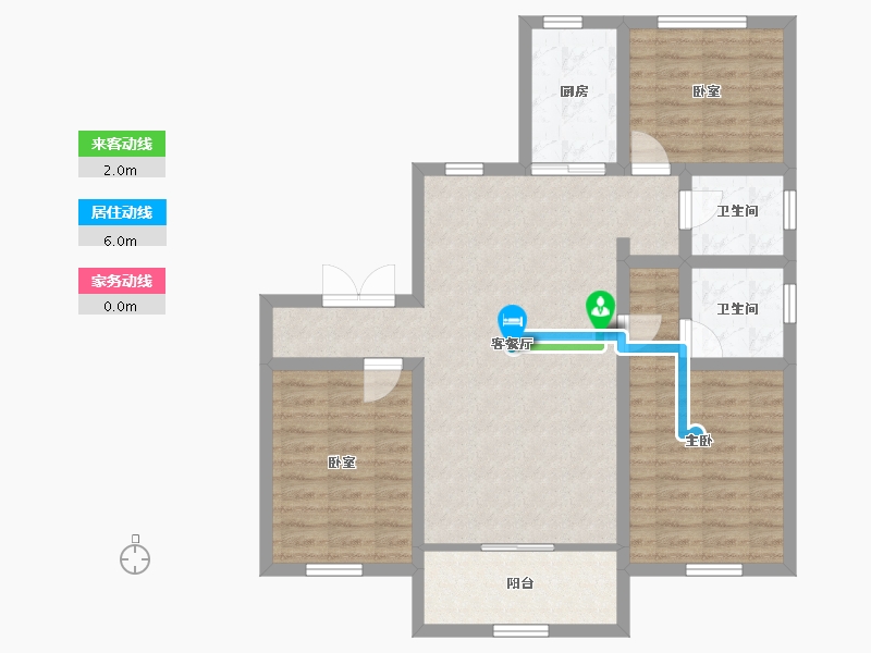 宁夏回族自治区-吴忠市-星河传说2期-98.40-户型库-动静线