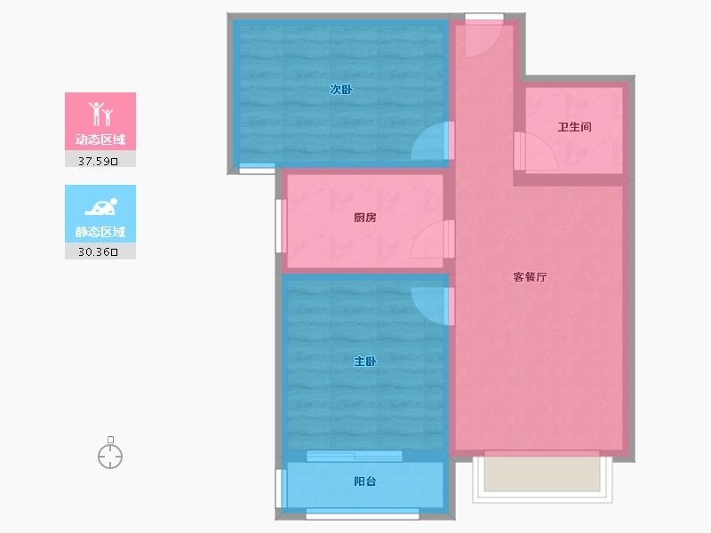 河北省-石家庄市-幸福城A区-71.49-户型库-动静分区