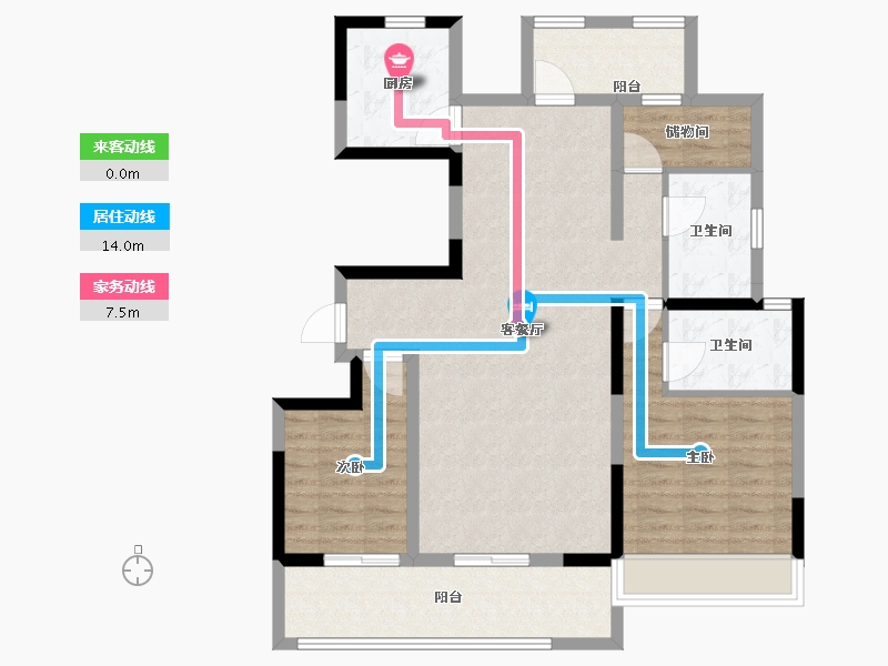 河南省-三门峡市-锦悦新著-96.80-户型库-动静线