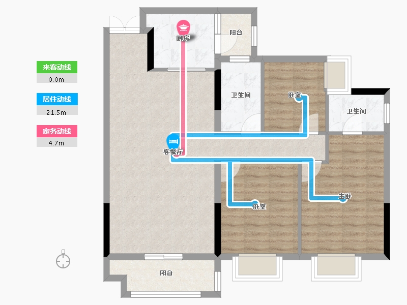 海南省-儋州市-衍宏万国文旅城二期-90.40-户型库-动静线