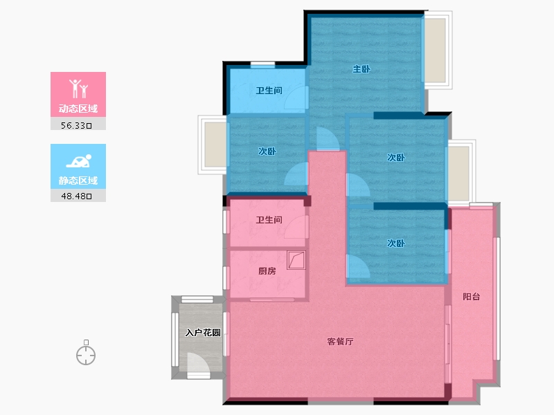 江西省-赣州市-南康嘉福·尚江尊品一期项目-98.40-户型库-动静分区