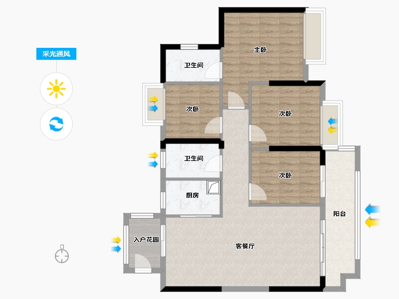 江西省-赣州市-南康嘉福·尚江尊品一期项目-98.40-户型库-采光通风