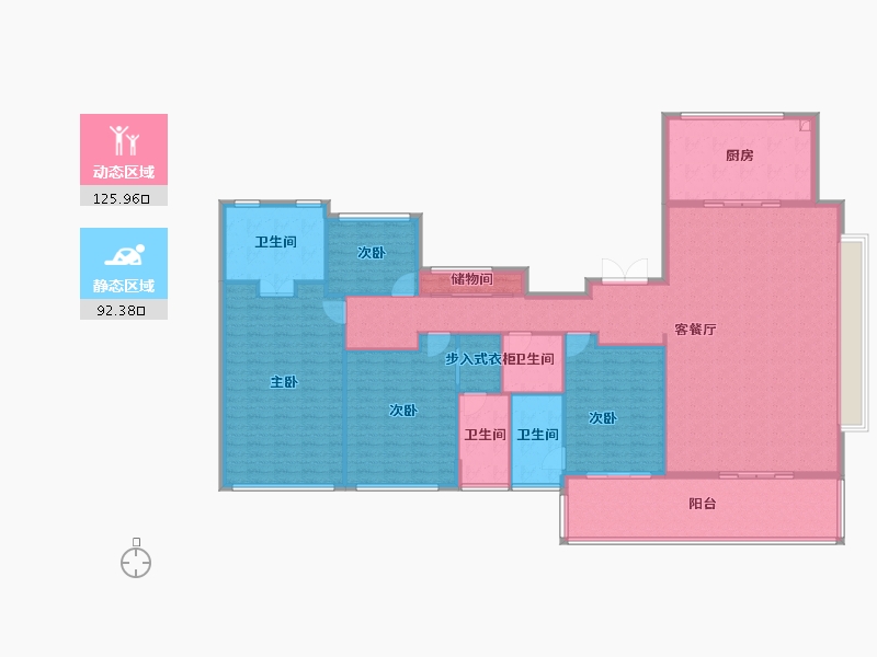 浙江省-宁波市-得力·至臻府-202.00-户型库-动静分区