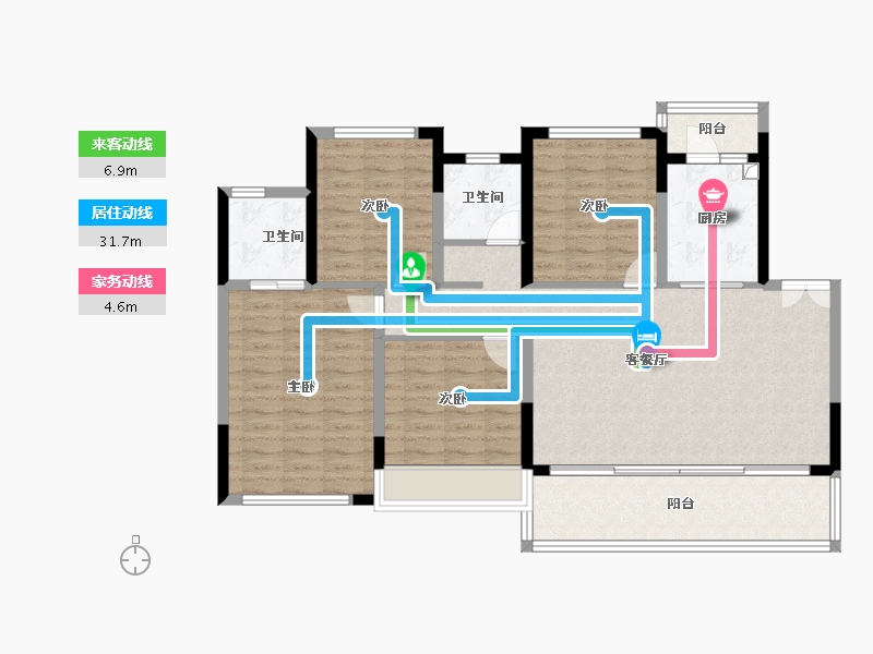 四川省-南充市-东华国际-110.62-户型库-动静线