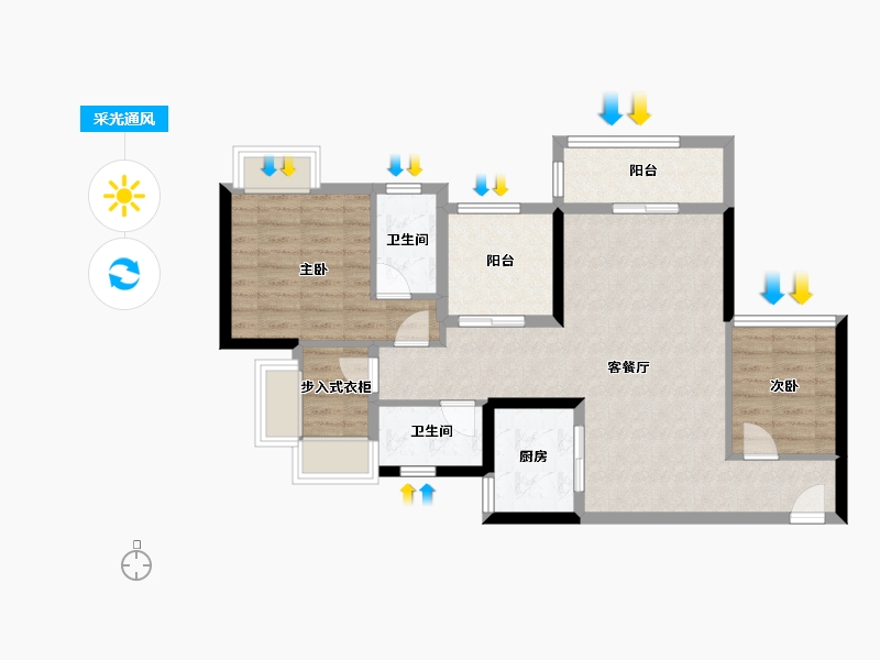 广东省-佛山市-智富新天地-77.84-户型库-采光通风