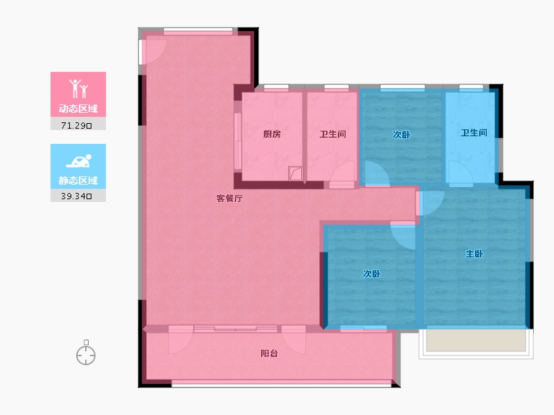 山东省-济宁市-保利·公园1971-99.95-户型库-动静分区