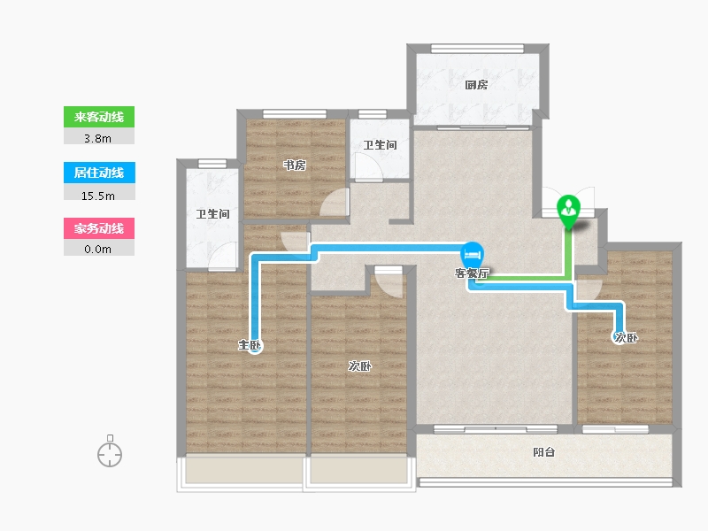 浙江省-杭州市-绿城沁百合-121.48-户型库-动静线