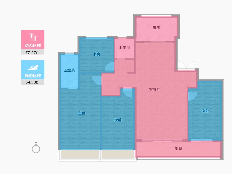 浙江省-杭州市-绿城沁百合-121.48-户型库-动静分区