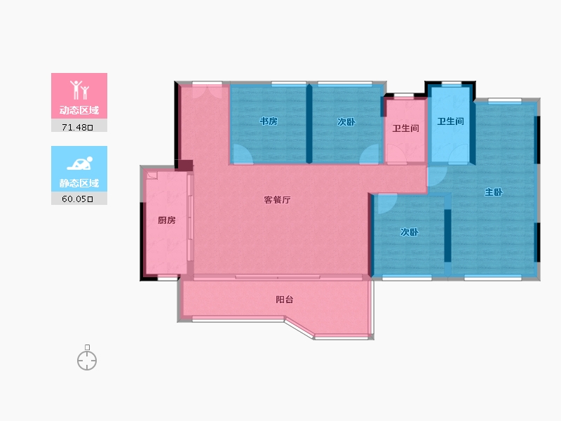 四川省-成都市-国贸人居海上蓉屿-119.56-户型库-动静分区