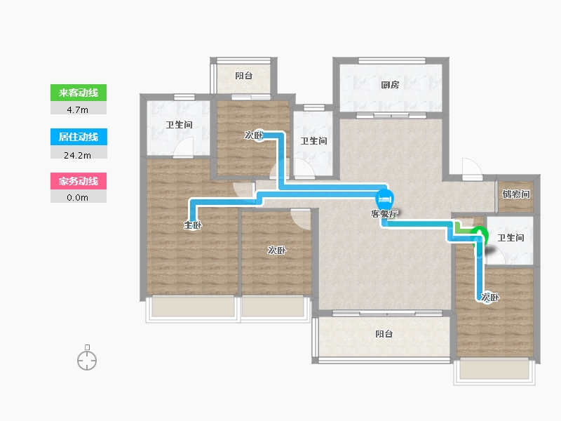 浙江省-杭州市-云湖之城·低碳国际社区-121.88-户型库-动静线