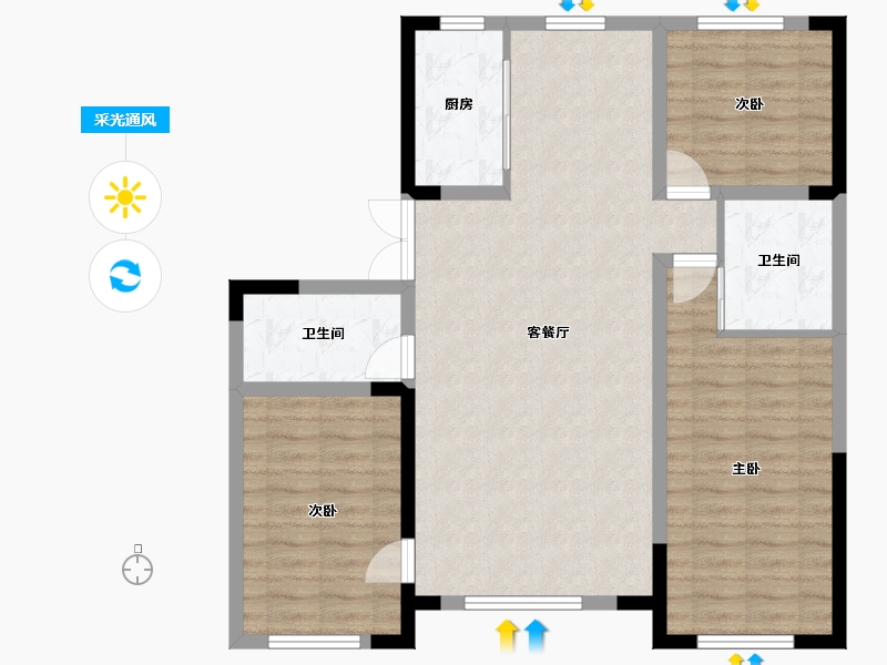 吉林省-松原市-豪杰悦璟-93.10-户型库-采光通风