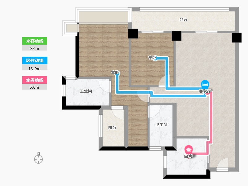 广东省-深圳市-汉园茗院-88.00-户型库-动静线