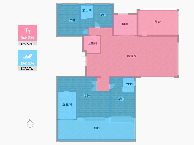 陕西省-西安市-保利·天瓒-240.45-户型库-动静分区