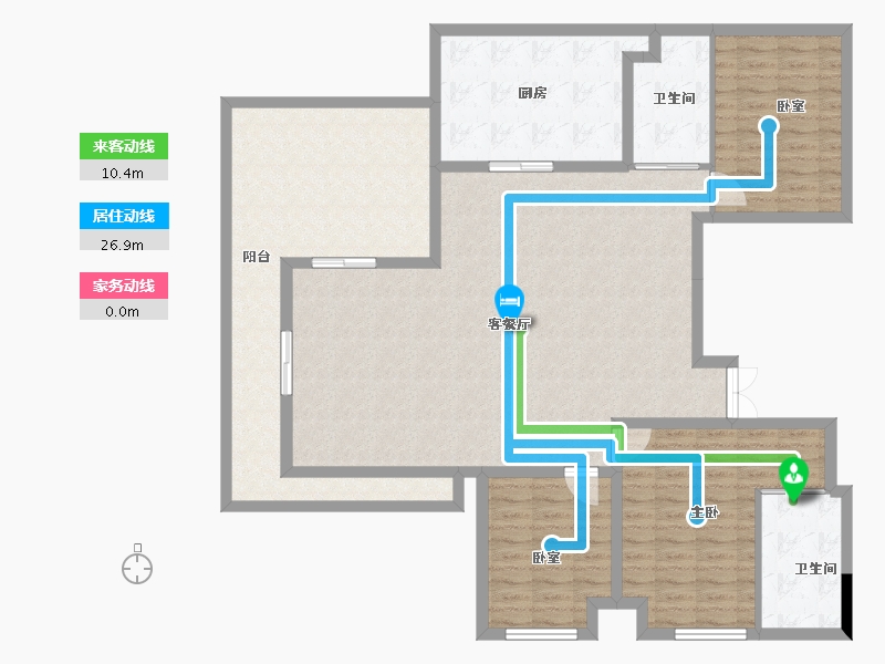 湖北省-荆州市-曲池东院-145.00-户型库-动静线