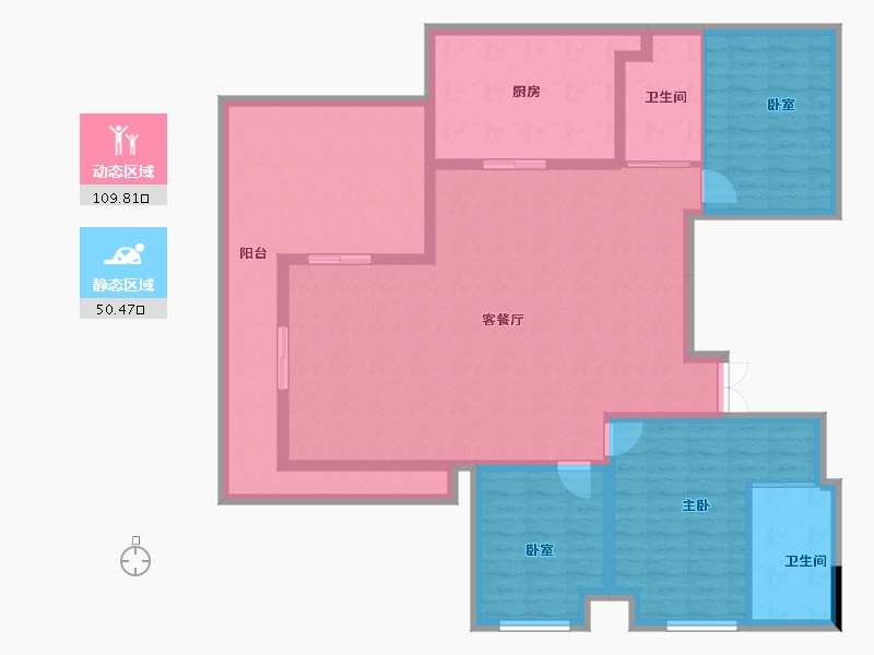 湖北省-荆州市-曲池东院-145.00-户型库-动静分区