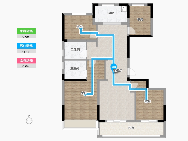 浙江省-绍兴市-上品学府-106.40-户型库-动静线