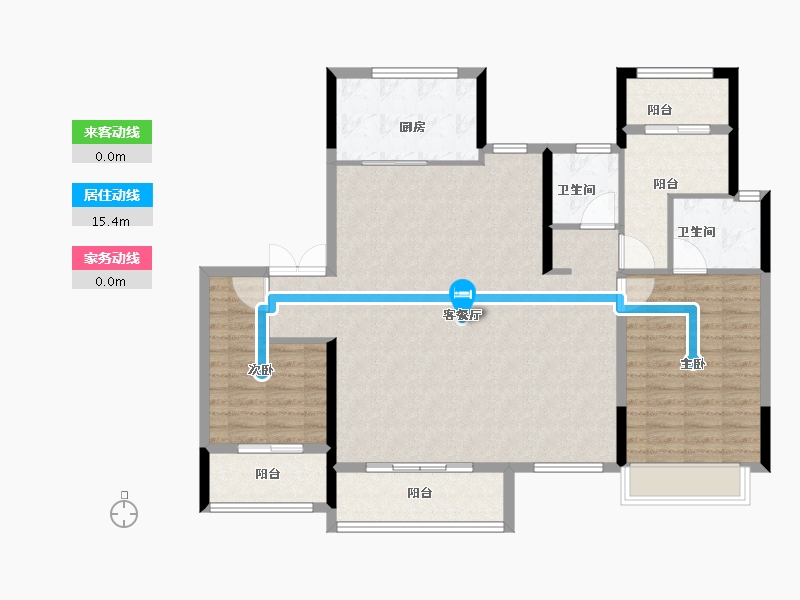 湖南省-长沙市-福天·星河院子-115.20-户型库-动静线