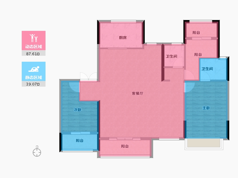 湖南省-长沙市-福天·星河院子-115.20-户型库-动静分区