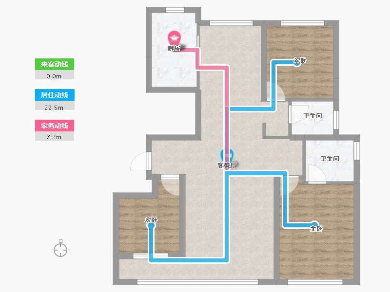 宁夏回族自治区-银川市-三鑫·阅云庭-86.43-户型库-动静线