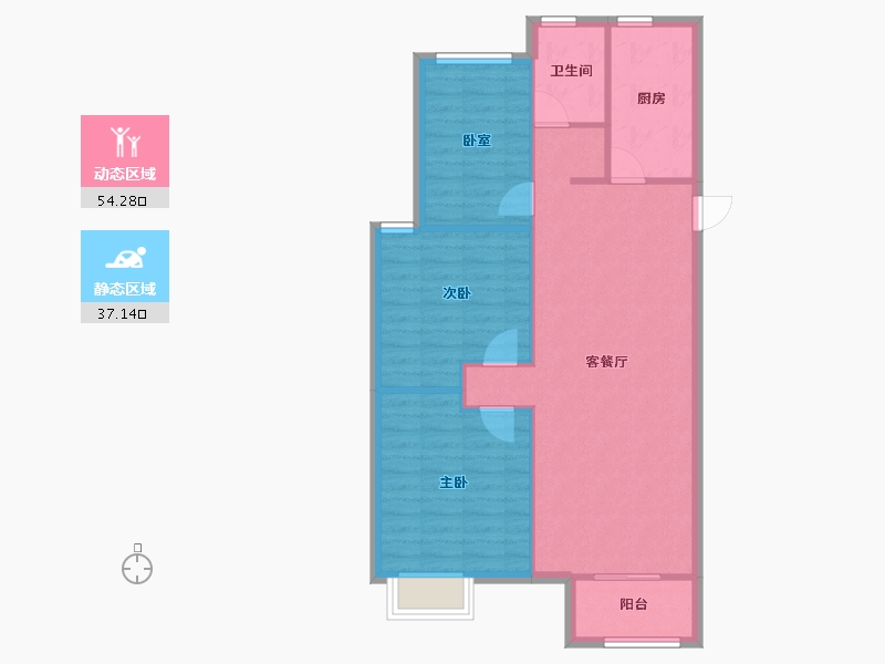 山东省-枣庄市-东湖春天-93.30-户型库-动静分区