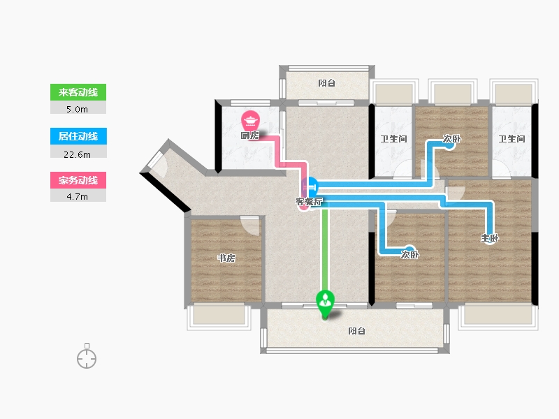 广东省-阳江市-国鼎·湾玺壹号-113.60-户型库-动静线