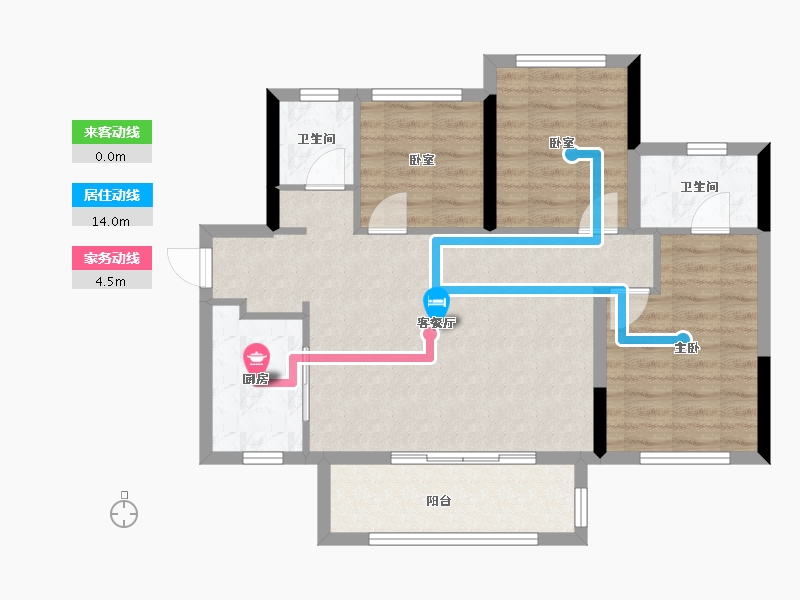 四川省-成都市-环投杨溪湖壹号-77.89-户型库-动静线